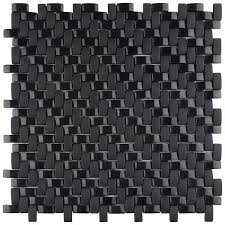 Merola Tile Expressions Weave Black 12