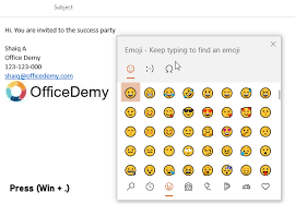 how to add emoji to outlook email 2