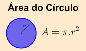 como calcular a área do círculo
