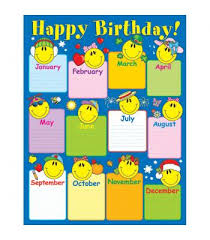 Smiley Face Birthday Chart