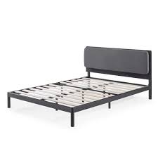 zinus avery dark grey full platform bed