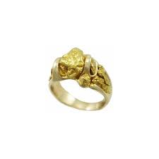 natural gold nugget ring
