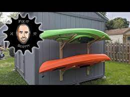 outdoor kayak canoe wall mount rack