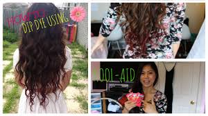 Kool aid hair dying supplies. Diy How To Dip Dye Your Hair With Kool Aid Youtube