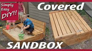 Diy Covered Sandbox With Built In Bench