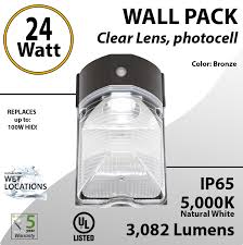Led Wall Pack Light 24w 3082lm 5000k