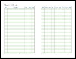 Half Size Finance Tracking Printables Monthly Bill Tr Epaperzone