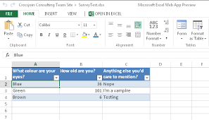 Creating Surveys Using Excel 2013 Forms Chris Webbs Bi Blog