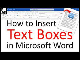 how to insert text bo in microsoft word