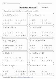 Solving Compound Inequalities Worksheet