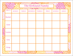 Donovan Designs Personalized Weekly Planner Pad Chore Chart