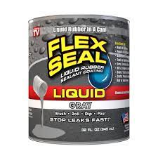 flex seal liquid rubber sealant coating 32 oz gray