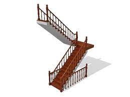 It is the simplest type of stairs, and consists of one or in some cases two flights running in one direction only. Two Flights Of Home Stairs Free 3d Model Max Vray Open3dmodel 190117