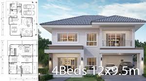 House Design Plan 12x9 5m With 4