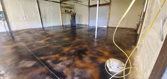 diy concrete stain garage floor