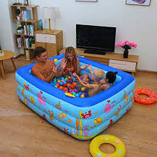 watebom inflatable family swimming center pool with inflatable soft floor 70 inches ocean world kids swimming pool