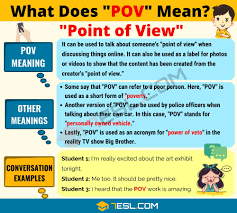 pov meaning what does pov mean with