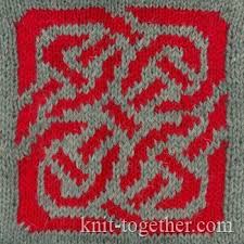 Knit Together Celtic Knot Jacquard Pattern With Needles