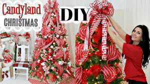 diy candy land christmas tree deco mesh