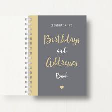 Personalised Birthday And Address Book