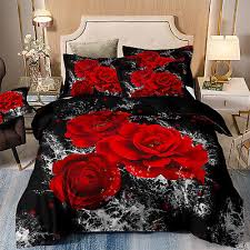 Fl Rose Duvet Cover With Pillow