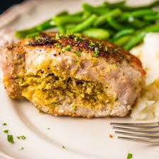 stuffed pork chops comfortable food