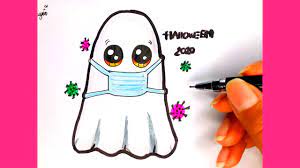 Hướng dẫn vẽ con ma dễ thương| vẽ ma halloween| How to Draw a Cute Ghost  Easy