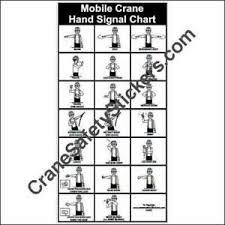 Details About Crane Safety Sticker Mobile Crane Hand Signal Chart For Crane And Bucket Truck