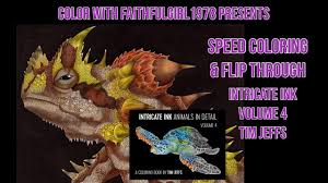 Speed Coloring Flip Through Intricate Ink Animals In Detail V 4 Tim Jeffs