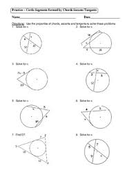 The segment of a circle is a region bounded by the arc of the circle and a chord. Segments Of Secants Worksheet Teachers Pay Teachers