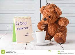 Good Morning with Teddy Bear Stock ...