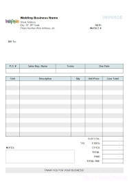 Welding And Fabrication Service Invoice Template