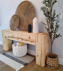 Modern Rustic Console Table Natural