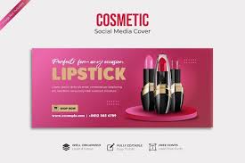 cosmetic facebook cover design template