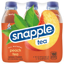 snapple peach tea 6 pk plastic 16