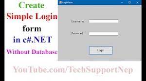 create simple login form in c net