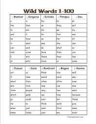 sight words lists and resources