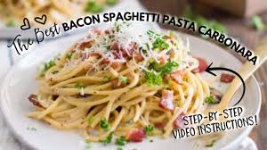 creamy bacon spaghetti pasta carbonara