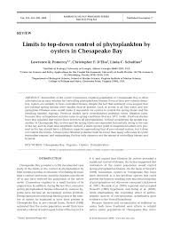 Pdf Limits To Top Down Control Of Phytoplankton By Oysters