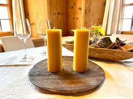 Pack Of 2 Beeswax Candles Handmade