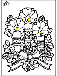 This simple coloring sheet can be used to teach children the meaning behind the advent candles used in many churches. Pictures Of Christmas Candles Coloring Home