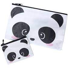 funky panda cosmetic pouch kawaii