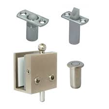 Tempered Glass Door Lock System Glass