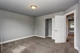 small bat room interior with grey