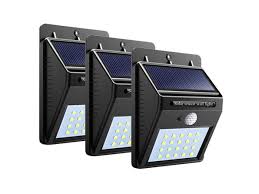 20 Led Solar Powered Motion Sensor Security Light 3 Pack Stacksocial