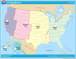 Us Time Zone Map With Cities Detailed North America Zones At