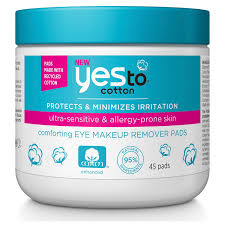 yes to cotton eye makeup remover pads