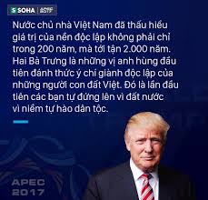 Kết quả hình ảnh cho Hai Bà Trưng, Tổng thống Trump