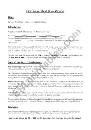 how to write a book review esl worksheet by danielleveilleux how to write a book review worksheet