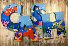 Finding Nemo Themed Painted Letters